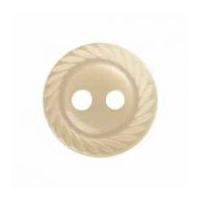 Hemline Round Shirt Buttons with Spiral Edging 16.25mm Cream