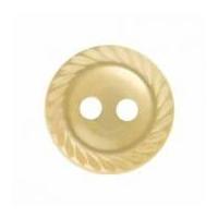 Hemline Round Shirt Buttons with Spiral Edging 16.25mm Yellow