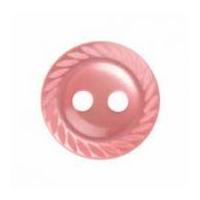 Hemline Round Shirt Buttons with Spiral Edging 16.25mm Pink