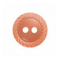 Hemline Round Shirt Buttons with Spiral Edging 16.25mm Orange