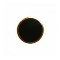 Hemline Round Shank Buttons with Coloured Enamel 11.25mm Black