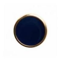 Hemline Round Shank Buttons with Coloured Enamel 15mm Navy