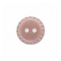 Hemline Round Shirt Buttons with Crimped Edging 11.25mm Lilac