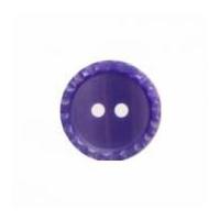 Hemline Round Shirt Buttons with Crimped Edging 11.25mm Lavender