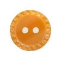 Hemline Round Shirt Buttons with Crimped Edging 17.5mm Orange