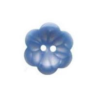 Hemline Flower Shaped Two Hole Buttons 15mm Sky Blue