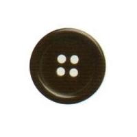 Hemline Round Classic 4 Holed Buttons 20mm Brown