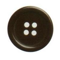 hemline round classic 4 holed buttons 225mm brown