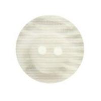 Hemline Round 2 Hole Stripy Buttons 25mm White