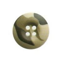 Hemline Round 4 Hole Camouflage Buttons 17.5mm Green Camouflage