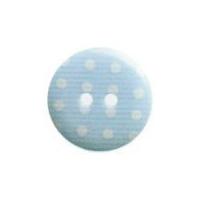 hemline round polka dot pattern buttons 15mm sky blue