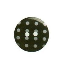 Hemline Round Polka Dot Pattern Buttons 17.5mm Black