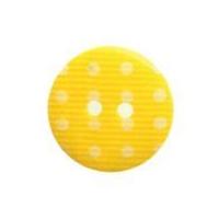 Hemline Round Polka Dot Pattern Buttons 17.5mm Yellow