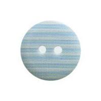 hemline round stripe pattern buttons 15mm sky blue