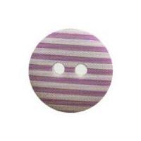 hemline round stripe pattern buttons 15mm lavender