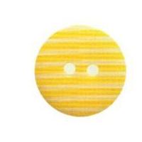 Hemline Round Stripe Pattern Buttons 17.5mm Yellow