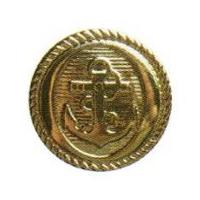 Hemline Naval Anchor Design Buttons 21.25mm Gold