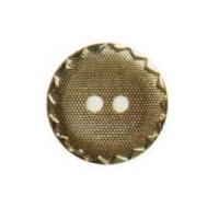 Hemline Metallic Textured Round Buttons 17.5mm Gold