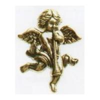 Hemline Angelic Cherub with Horn Shape Novelty Buttons Gold