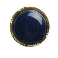 Hemline Round Solid Colour Buttons with Metallic Edge 21.25mm Navy