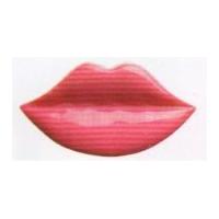 hemline lip mouth shaped buttons red hot pink