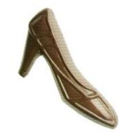 hemline high heeled shoe shape buttons brown