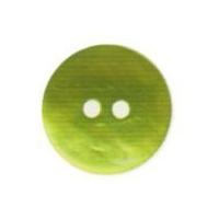 hemline round shell buttons 20mm lime green