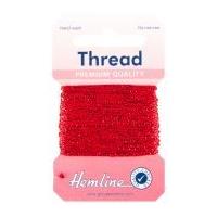 Hemline Glitter Sewing Craft Thread Red
