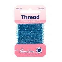 hemline glitter sewing craft thread sky blue