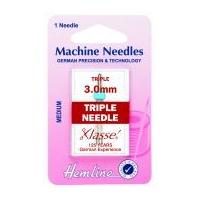 Hemline Universal Triple Sewing Machine Needles