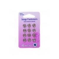 Hemline Sew On Metal Press Snap Fasteners Nickel/Silver