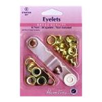 hemline metal eyelets kit with tool 87mm gold