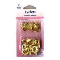 Hemline Metal Eyelets Refill Pack Gold