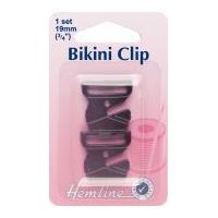 Hemline Bikini Buckle Fastener Black