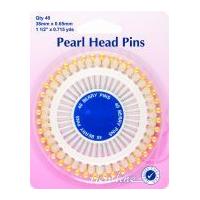 Hemline Pearl Head Pins Gold