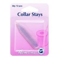 Hemline Plastic Shirt Collar Stays Clear