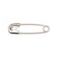Hemline Steel Safety Pins Silver