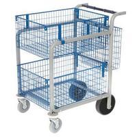 Heavy Duty Mail Trolley with upto 80kg Capacity GreyBlue MT3