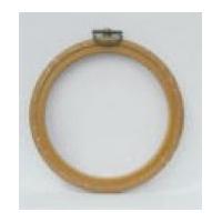 Hemline Round Flexi Hoop Frame Wood Grain