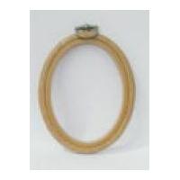 hemline oval flexi hoop frame 50mm x 75mm wood grain