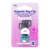 hemline magnetic bag clip clasp fastener silver