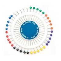 Hemline Nickel Berry Pins 34mm Multicoloured