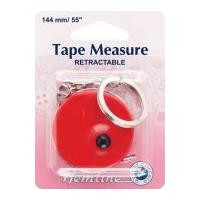 Hemline Retractable Tape Measure with Key Ring 1.4m