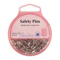 Hemline Safety Pins Nickel/Silver