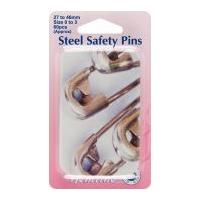 Hemline Assorted Size Safety Pins in a Tin Silver