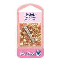 Hemline Metal Eyelets Kit with Tool Gold
