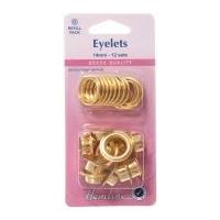 Hemline Metal Eyelets Refill Pack Gold