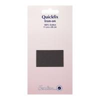 hemline quickfix iron on cotton patches grey