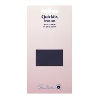 Hemline Quickfix Iron On Cotton Patches Navy Blue