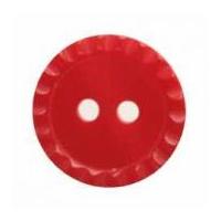 hemline round shirt buttons with crimped edging 175mm red